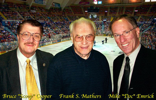 Mike Emrick shows off Hershey Bears jersey during national telecast