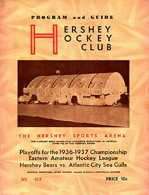 Vintage Hershey Sports Arena Hershey Bears Hockey Club Program 1963-64